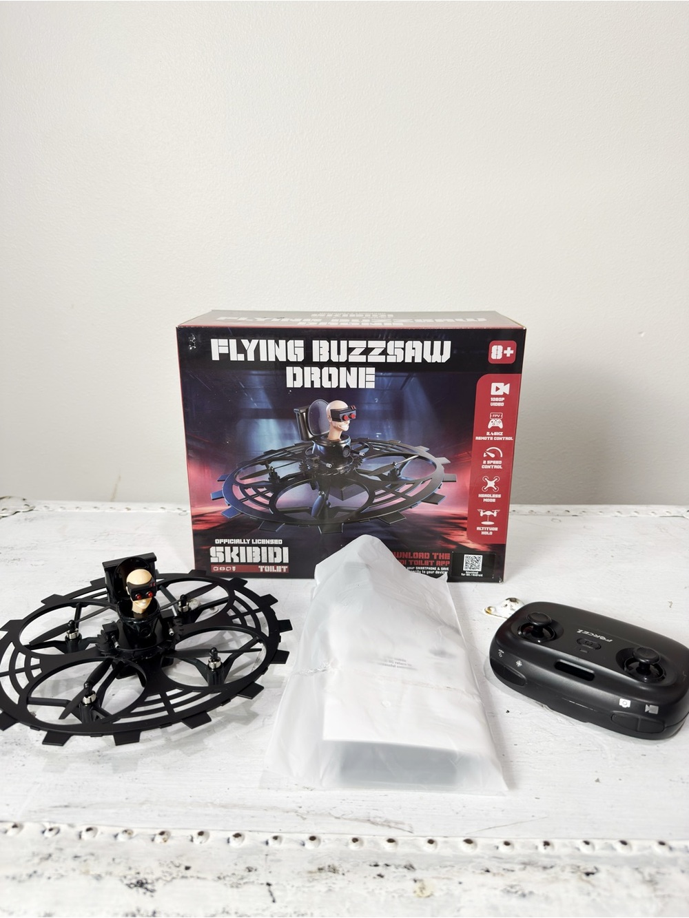 Force1 Skibidi Toilet RC Drone - Flying Buzzsaw Drones with 1080p FPV Camera New